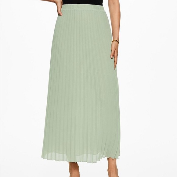 MANGO Mint Pleated Skirt - Picture 2 of 2